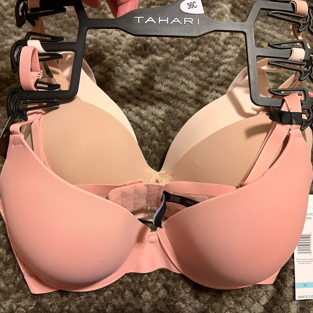 Brand new with tags Tahari 3-pk T-shirt bras.
